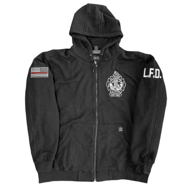 Front View of Fire Department Custom Embroidered Jacket